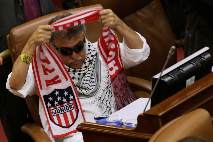 Jesús Santrich en una sesión del parlamento colombiano (REUTERS/Andres Torres Galeano NO RESALES. NO ARCHIVES)