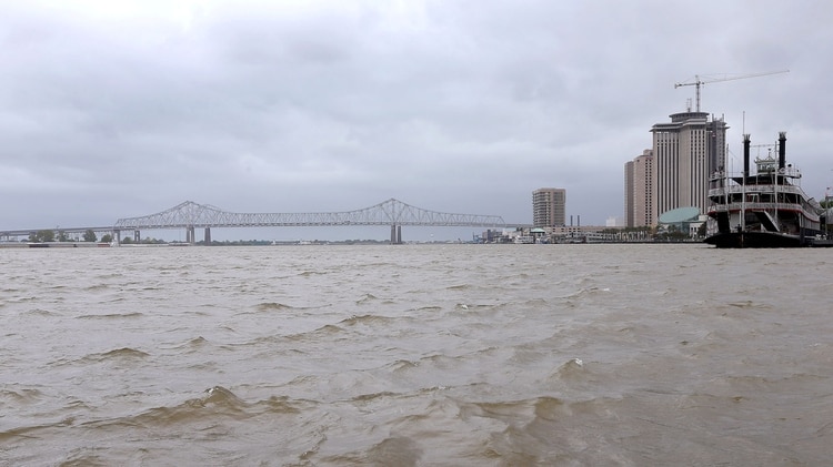 Así se encuentra el río Mississippi ante la llegada de Barry (REUTERS/Jonathan Bachman)