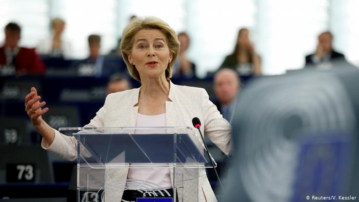 Ursula von der Leyen | EuropÃ¤isches Parlament StraÃburg | Bewerbung EU-KommissionsprÃ¤sidentin (Reuters/V. Kessler)