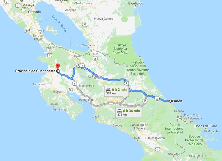 Las comunidades están a más de 300 kilómetros de distancia (Foto: Google Maps)