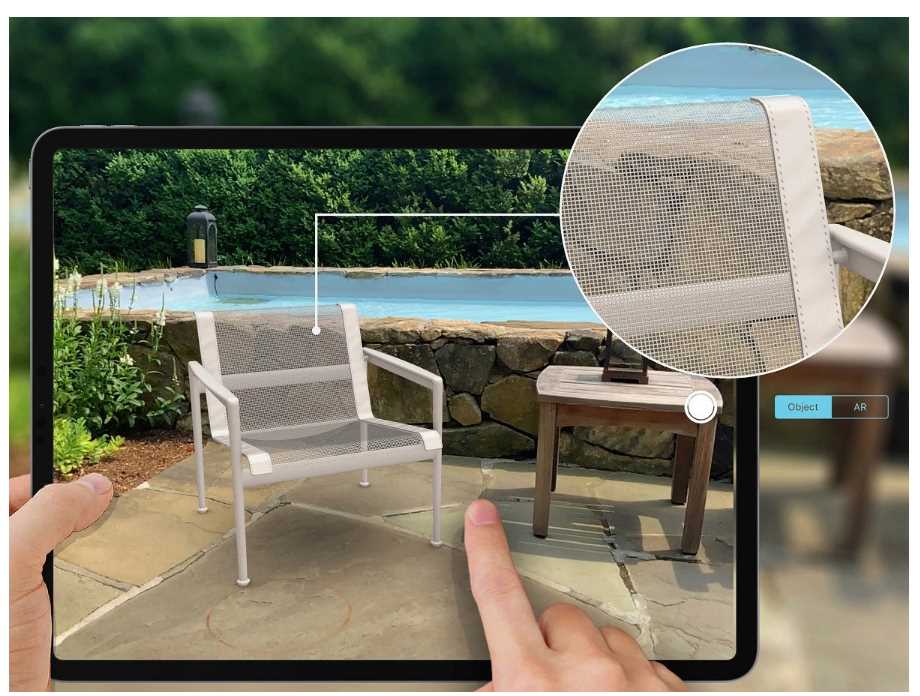 Mueble virtual en escenario real
