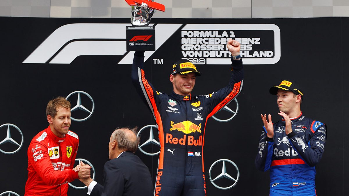 Resultado de imagen para Verstappen se quedó con una espectacular carrera en el Gran Premio de Alemania