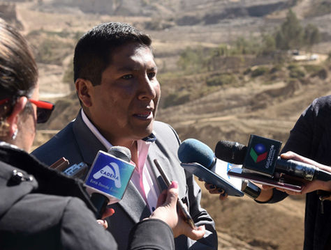 El alcalde de Achocalla, Dámaso Ninaja.