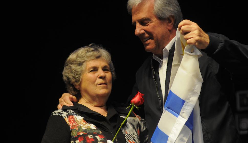 María Auxiliadora Delgado junto a Tabaré Vázquez