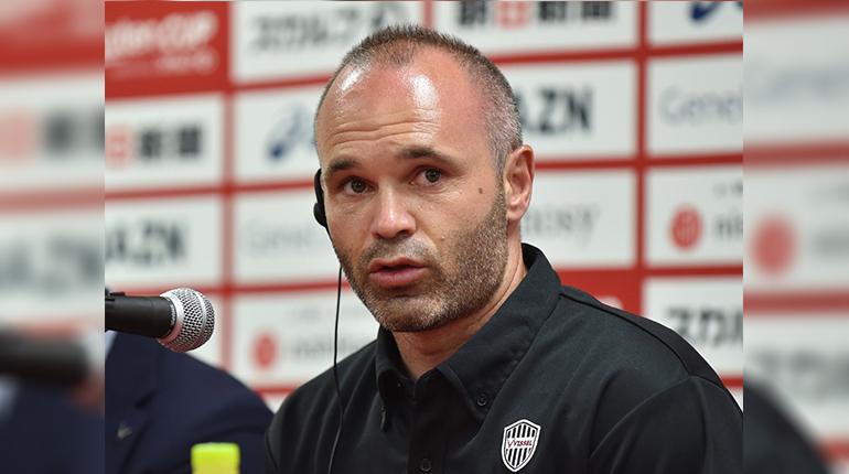 Andrés Iniesta durante una conferencia de prensa. | Foto archivo | AFP