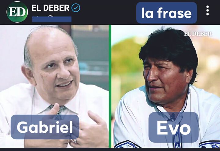 DE EVO A GABRIEL la frase del finde