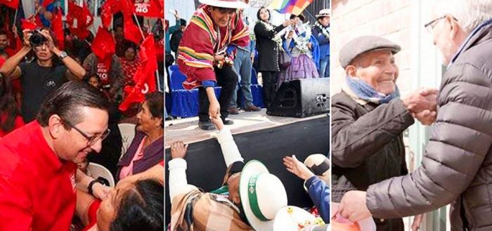 LOS CANDIDATOS MÁS MEDIÁTICOS: EVO MORALES (MAS), CARLOS MESA (CC) Y ÓSCAR ORTIZ (BDN).