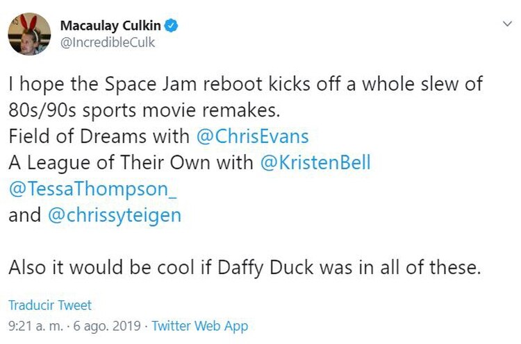 El anuncio del remake de “Home Alone” se dio después de que el propio Macaulay Culkin celebró el reinicio de Space Jam (Foto: captura de pantalla)