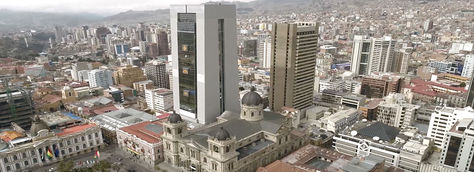 Una toma aérea de la Casa Grande del Pueblo.