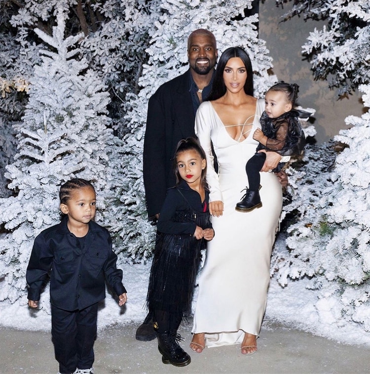 La familia West Kardashian, antes de la llegada de Psalm