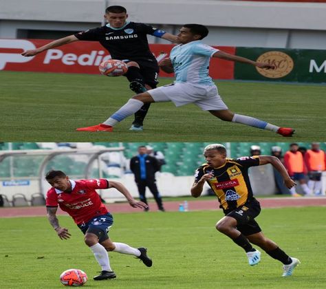 Imágenes de los triunfos de Bolívar y The Strongest. Fotos: La Razón