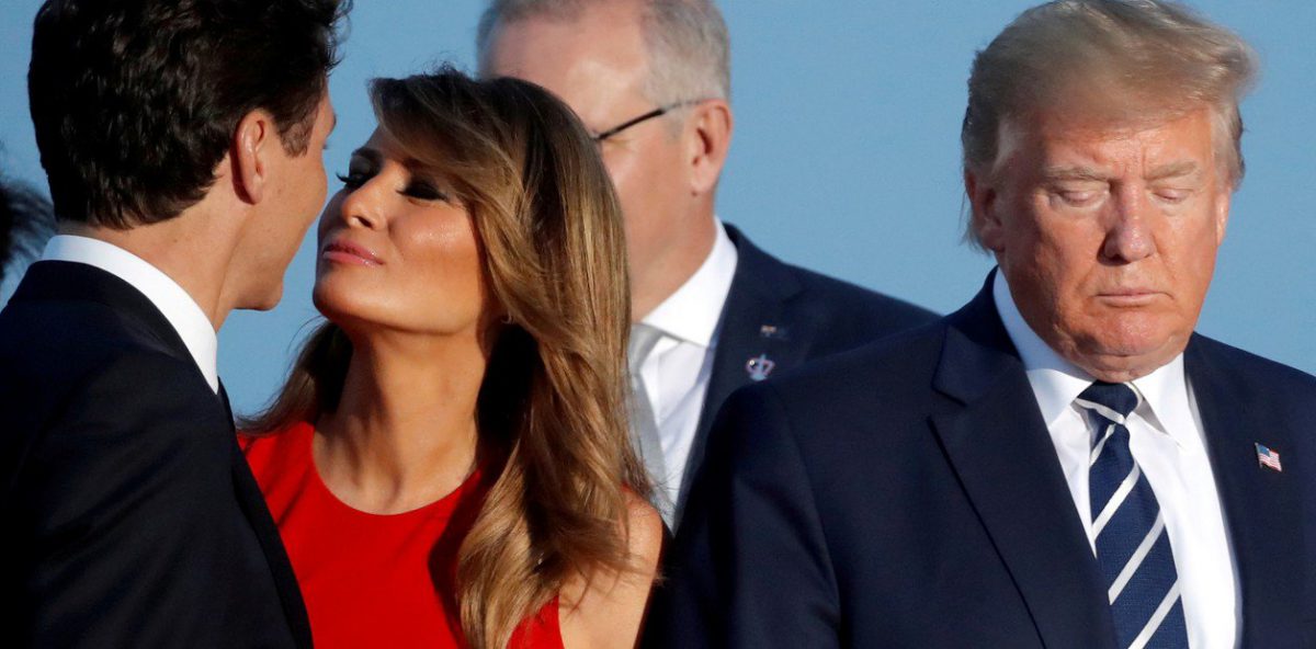 Resultado de imagen para beso viral de Melania Trump y Justin Trudeau