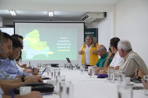 La reunión del gabinete departamental de Santa Cruz que lideró el gobernador Rubén Costas este miércoles.