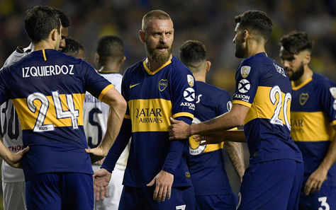 Jugadores de Boca en la Bombonera.