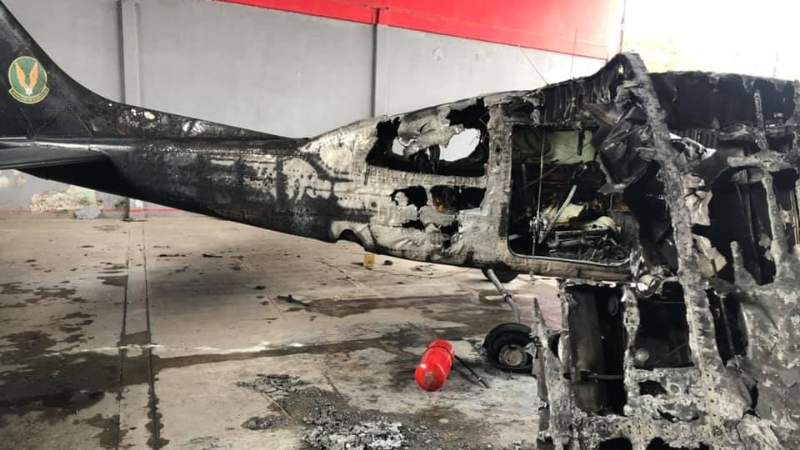 Se quema una avioneta que llevaría ayuda a Roboré