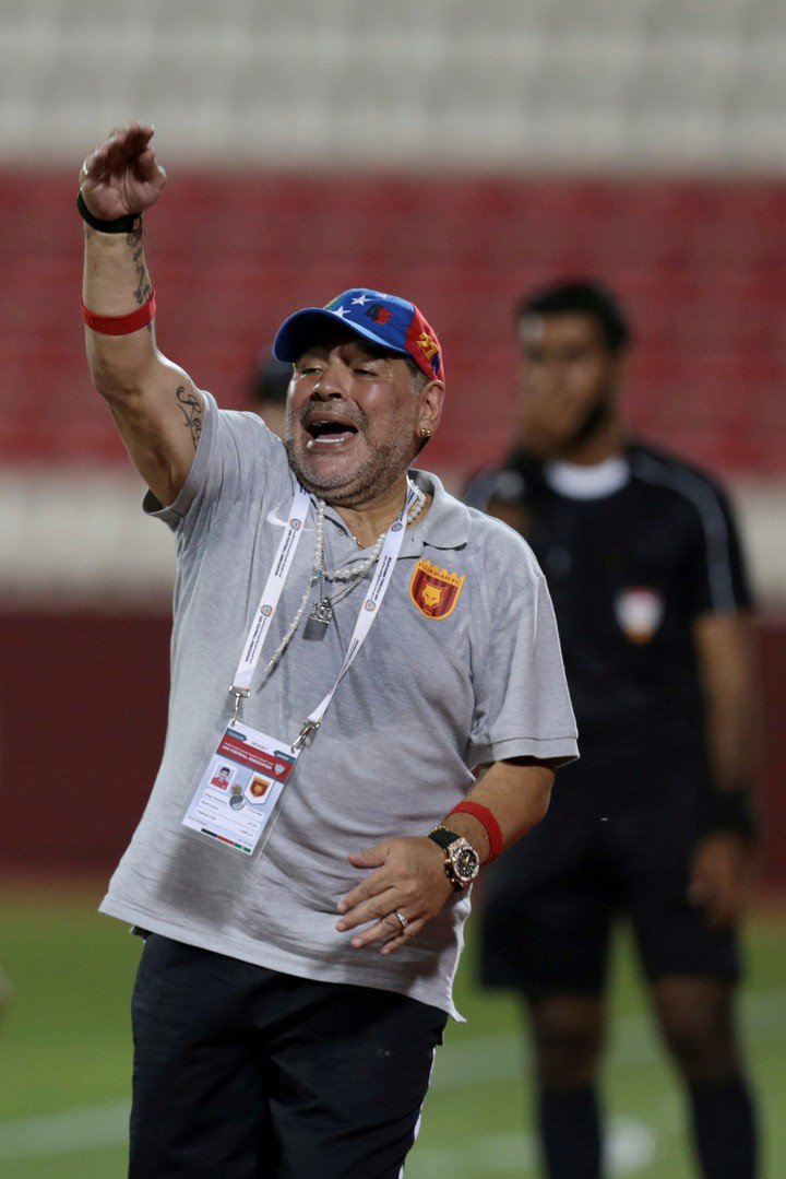 Diego Maradona, cuando fue entrenador de Al Fujairah.Foto: Reuters
