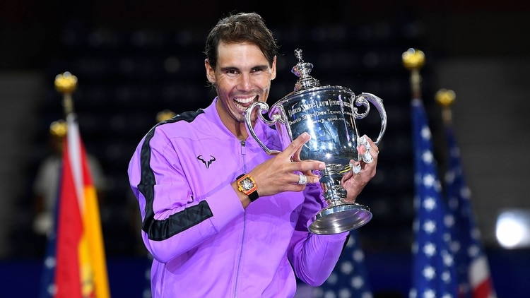 Rafael Nadal con el último título de Grand Slam. Obtuvo el cuarto US Open de su carrera (Mandatory Credit: Robert Deutsch-USA TODAY Sports)
