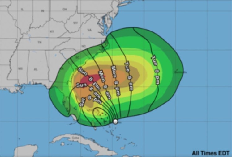 No se espera que el sistema produzca marejada ciclónica significativa en el noroeste de las Bahamas, dijo el NHC (Foto: Centro Nacional de Huracanes)