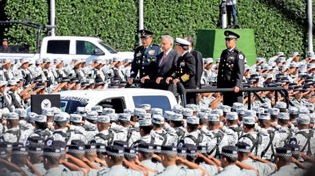 El presidente de México, Andrés Manuel López Obrador, lanza oficialmente la Guardia Nacional en la Ciudad de México, 30 de junio de 2019