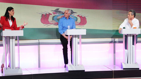 Los candidatos Shirley Franco, Álvaro García y Gustavo Pedraza. Foto:Red UNO 