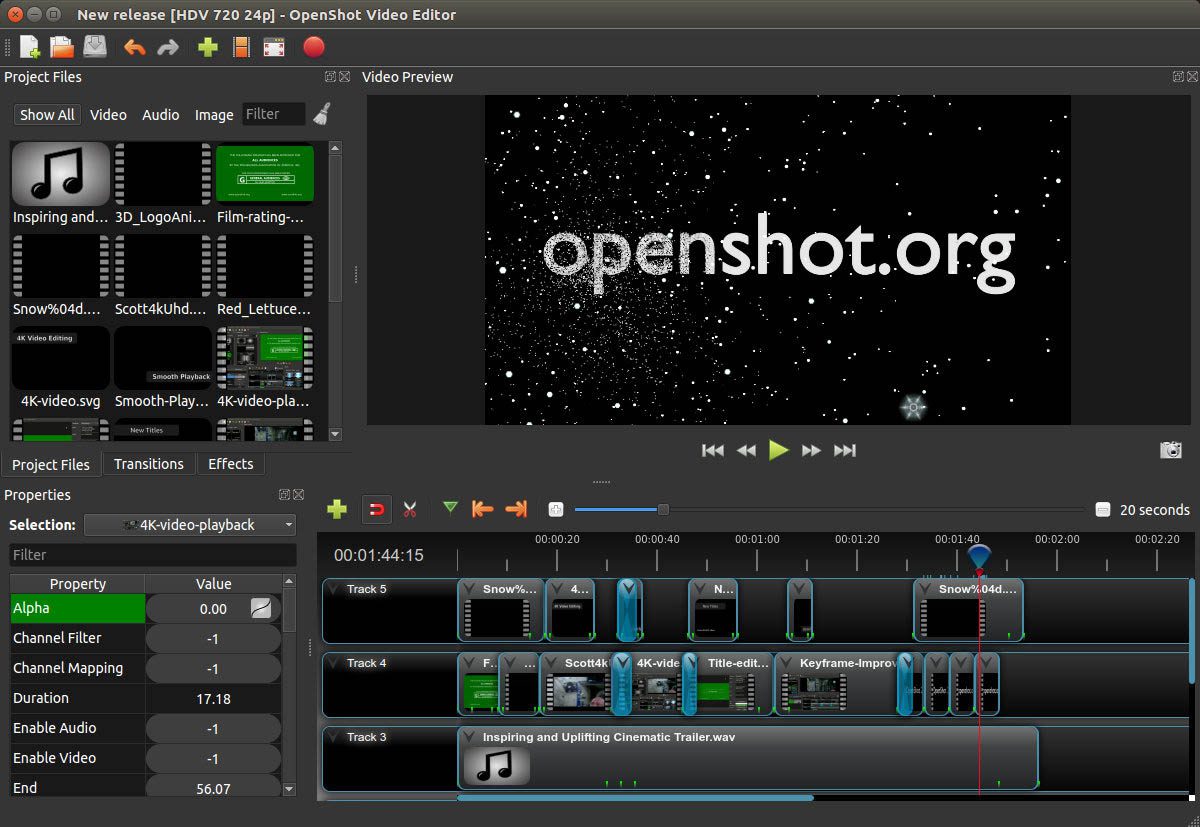 OpenShot editor de video