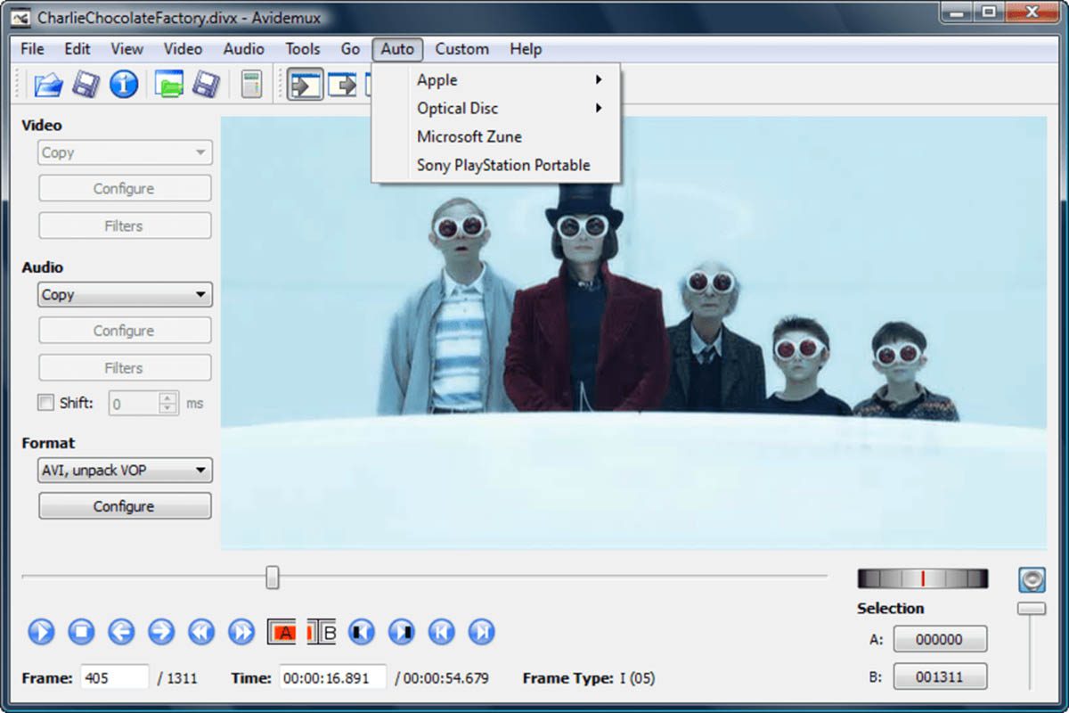 Avidemux editor de video