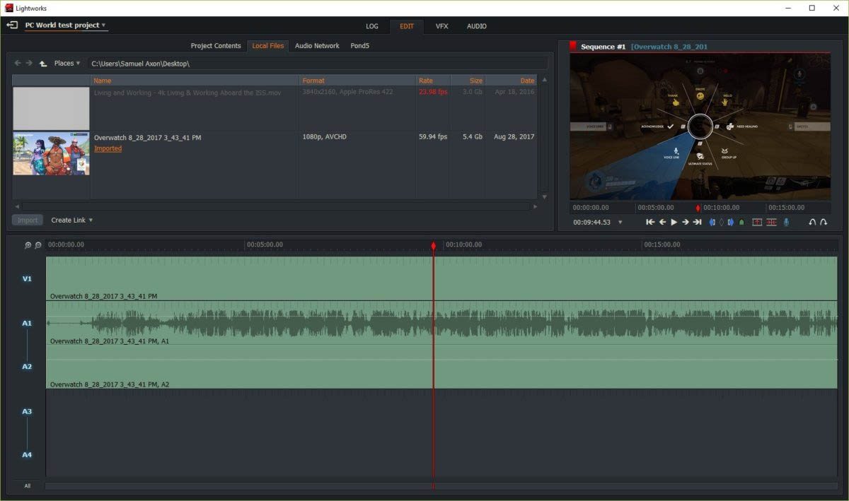Lightworks editor de videos
