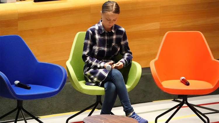 Greta Thunberg se transformó en un ícono de la lucha contra el cambio clímatico (REUTERS)