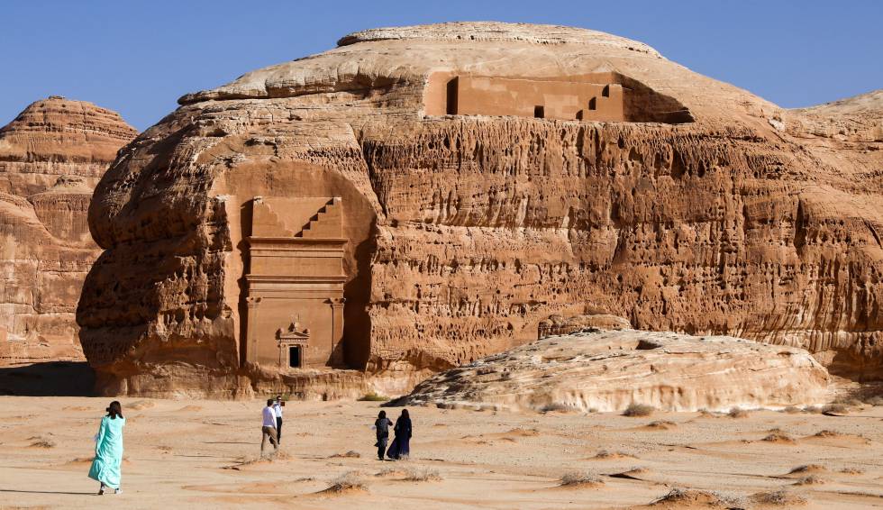 Madain Saleh, declarado patrimonio mundial por la UNESCO, en Al Ula (Arabia SaudÃ), el pasado febrero.