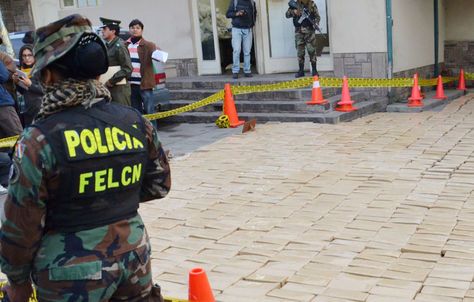 La Fuerza Especial de Lucha Contra el Narcotráfico (FELCN) en un operativo.