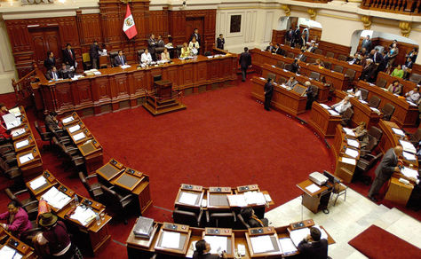 Vista principal del Congreso del Perú. Foto: RRSS