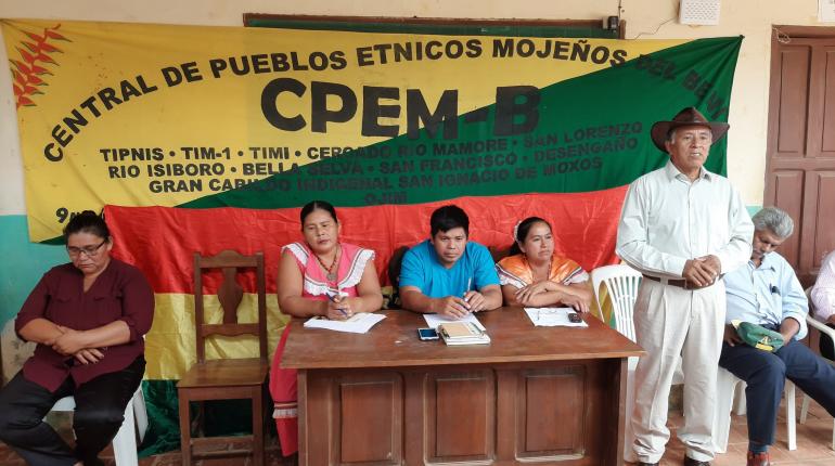 Los indígenas mojeños reunidos recuerdan la represión del gobierno en Chaparina. | Edgar Izurieta