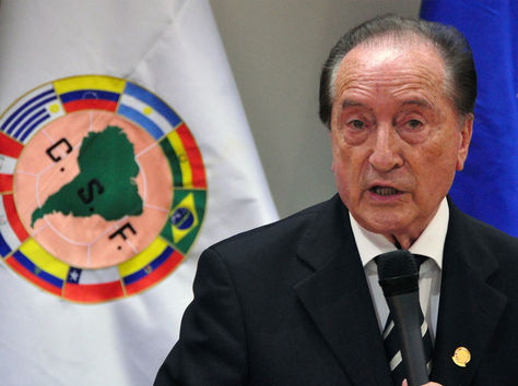 Eugenio Figueredo, expresidente de Conmebol y de la Asociación Uruguaya de Fútbol. Foto: Archivo-AFP