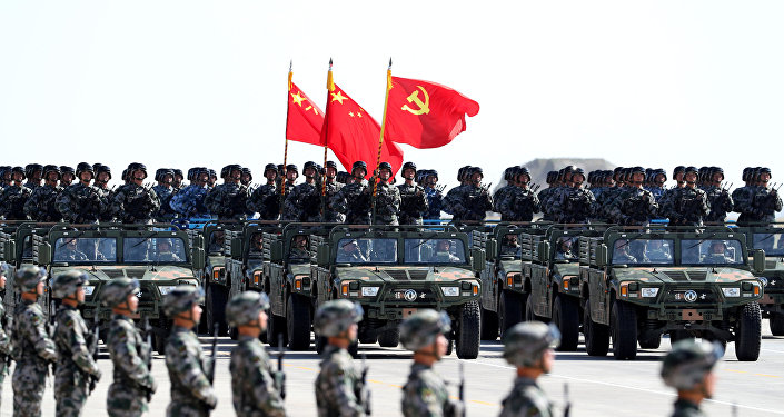 El Ejército de China durante el desfile militar 