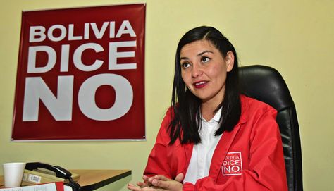 Shirley Franco, candidata a la Vicepresidencia por Bolivia dice No. Foto: Archivo-La Razón