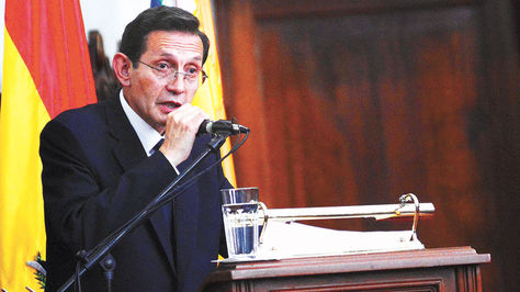 Sucre. José Antonio Revilla, presidente del TSJ, en conferencia.