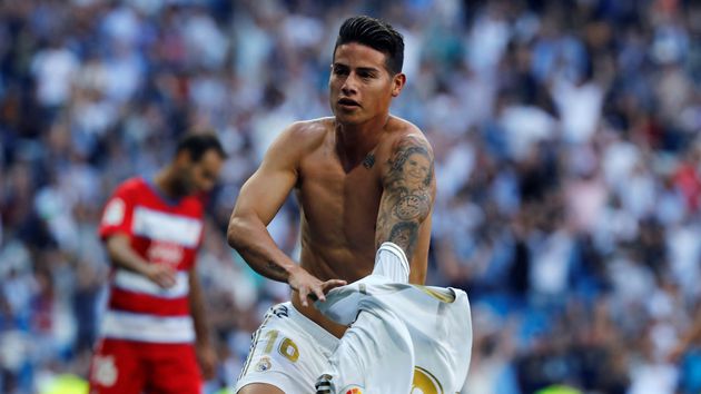 Con un gol de James Rodríguez, Real Madrid le ganó 4-2 a Granada