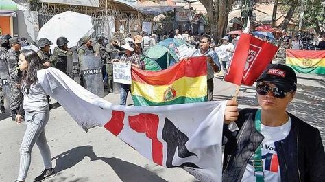 Una movilización en Tarija contra la repostulación del presidente Evo Morales.