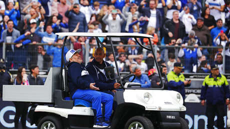 Diego Armando Maradona en estadio de La Plata (Argentina). 8 de septiembre de 2019.