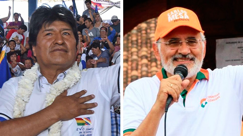 Resultado de imagen para Evo Morales versus Carlos Mesa, elecciones en Bolivia