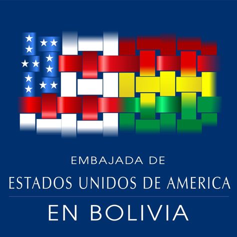 El logotipo de la Embajada de Estados Unidos en Bolivia