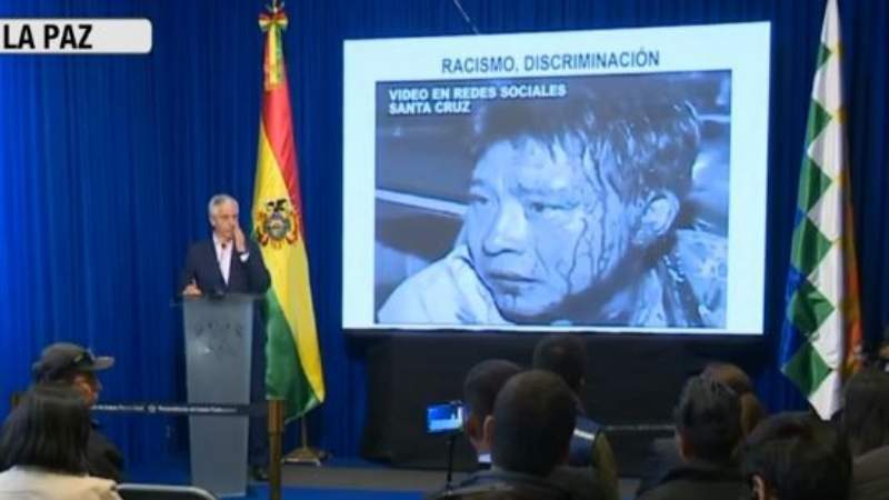 García Linera y Montaño denuncian violencia y muestran imágenes del conflicto de 2008