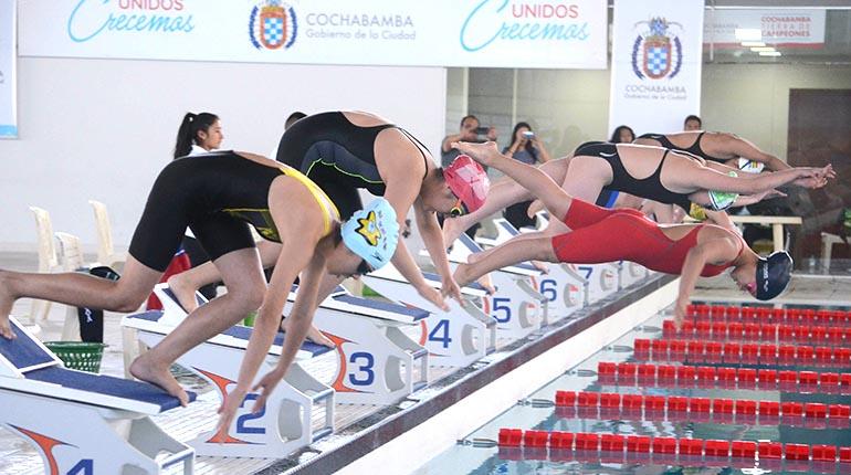 Nadadores seleccionados durante los Juegos Plurinacionales. | Los Tiempos