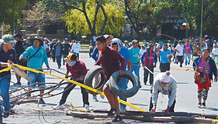 Cochabamba ha sido uno de los departamentos con más violencia en esta semana. Ayer hubo gente en vilo por la presencia de mineros en el municipio de Quillacollo
