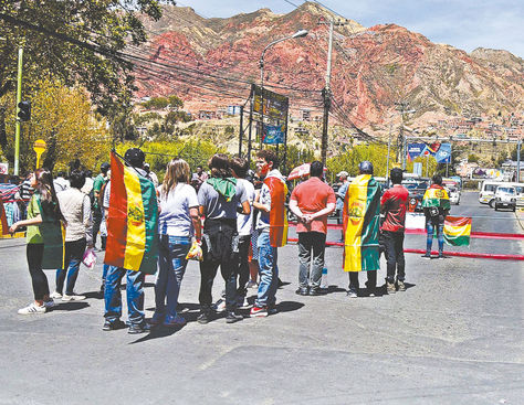 Una protesta en la zona Sur de La Paz. Foto: La Razón