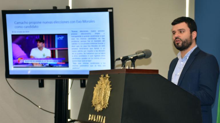 El ministro de Comunicación, Manuel Canelas. | ABI