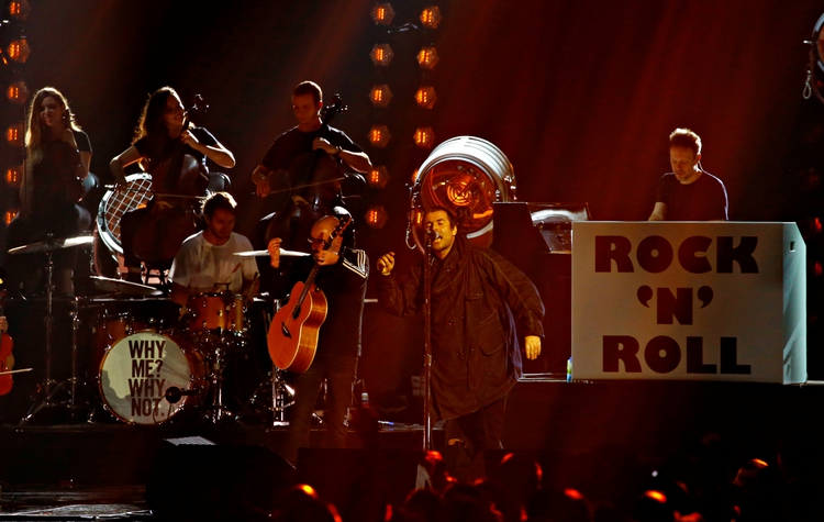 Liam Gallagher performs during the 2019 MTV Europe Music Awards at the FIBES Conference and Exhibition Centre in Seville, Spain, November 3, 2019. REUTERS/Marcelo Del Pozo