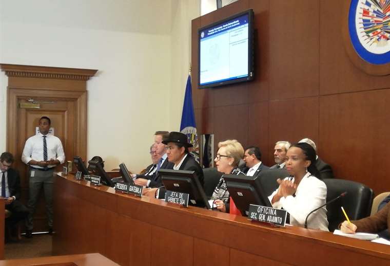 La autoridad comparece ante el Concejo Permanente de la OEA I Foto: Cancillería.