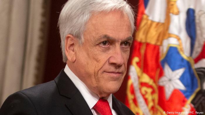 Chile Krise l Massenproteste - Präsident Sebastian Piñera (Getty Images/AFP/C. Reyes)