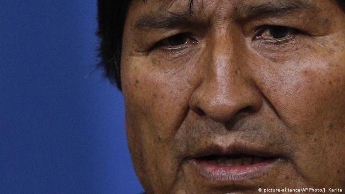 Bolivien PK Präsident Evo Morales in La Paz (picture-alliance/AP Photo/J. Karita)